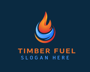 Heat & Cool Fuel Energy logo design