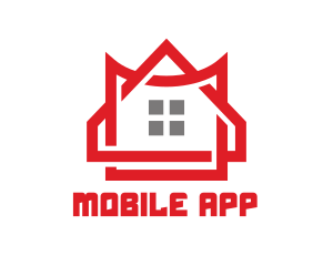 Modern Orange House Logo