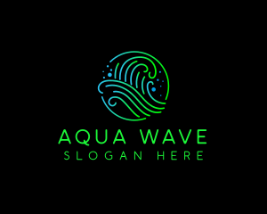 Wave Splash Water logo design