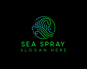 Wave Splash Water logo design