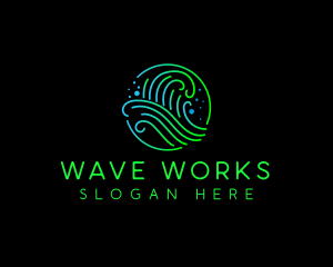 Wave Splash Water logo design