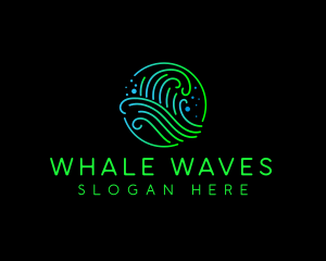 Wave Splash Water logo design