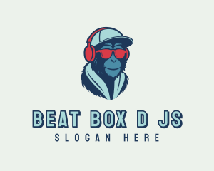 Dj - DJ Monkey Music logo design