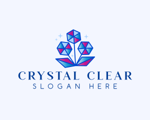 Crystal - Jewelry Crystal Flower logo design