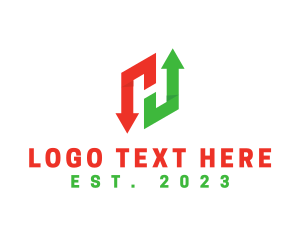 Street Sign - Logistics Arrow Letter H logo design