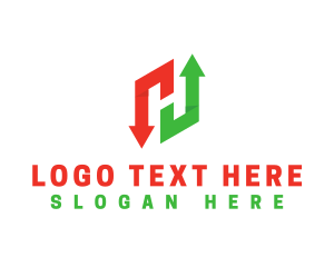 Logistics Arrow Letter H Logo