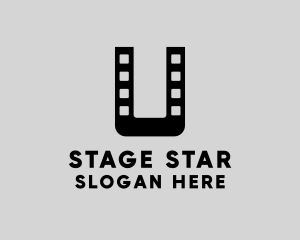 Actor - Film Letter U logo design