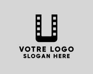 Strip - Film Letter U logo design