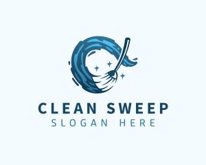 Hygiene - Housekeeping Cleaning Mop logo design