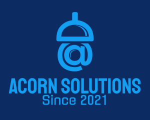 Acorn - Blue Acorn Email logo design