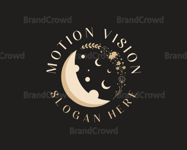 Artisanal Floral Moon Logo