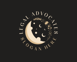 Artisanal Floral Moon Logo