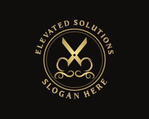 High End Scissor Beautician  logo design