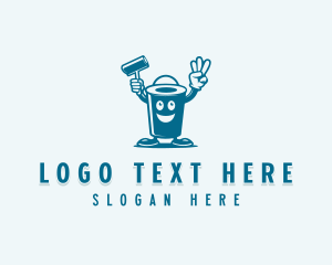 Squeegee - Cleaning Bucket Housekeeping logo design