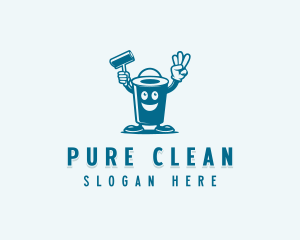 Cleaning Bucket Housekeeping logo design