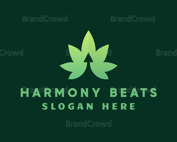 Cannabis Leaf Arrow Logo