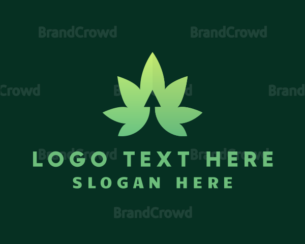 Cannabis Leaf Arrow Logo