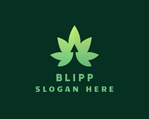 Oil - Cannabis Leaf Arrow logo design