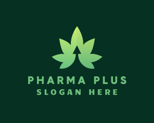 Drugs - Cannabis Leaf Arrow logo design