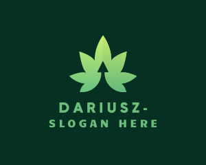 Drugs - Cannabis Leaf Arrow logo design