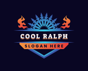 HVAC Heating Cooling  logo design