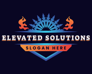 HVAC Heating Cooling  logo design