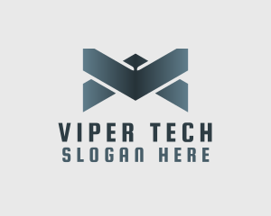 Gradient Tech Letter V logo design