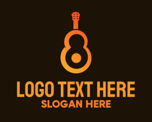 Country - Orange Guitar Number 8 logo design