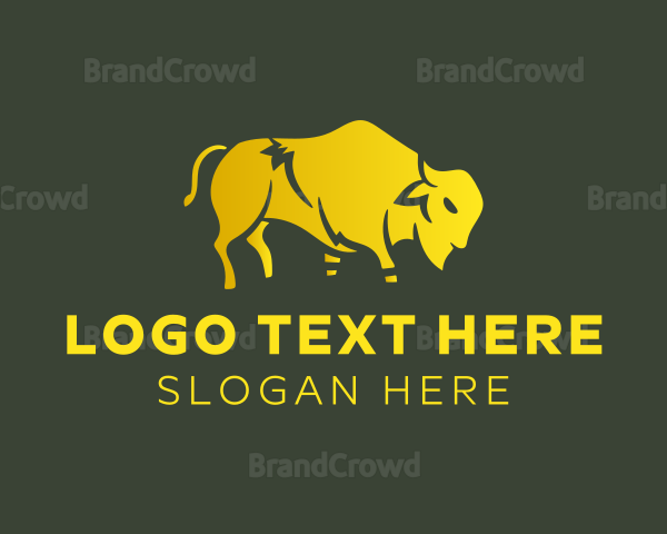 Gold Bison Zoo Logo