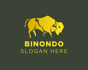 Barn - Gold Bison Zoo logo design