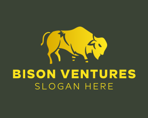 Gold Bison Zoo logo design