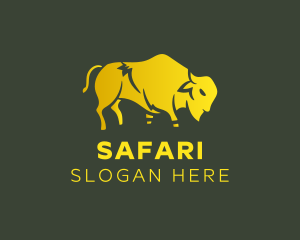 Barn - Gold Bison Zoo logo design