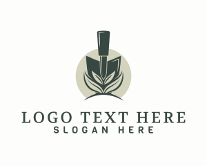 Shovel - Gardening Trowel Plant logo design