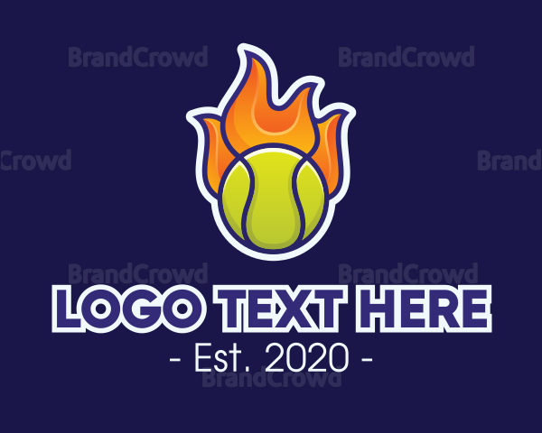 Flaming Tennis Ball Logo