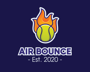 Flaming Tennis Ball logo design