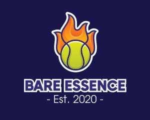 Flaming Tennis Ball logo design