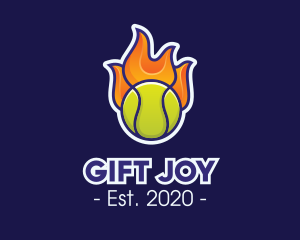 Flaming Tennis Ball logo design