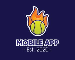 Sports Team - Flaming Tennis Ball logo design