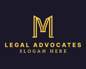 Lawyer - Court Lawyer Letter M logo design