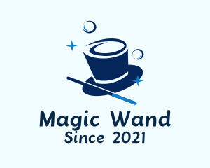 Wand - Magic Wand Hat logo design