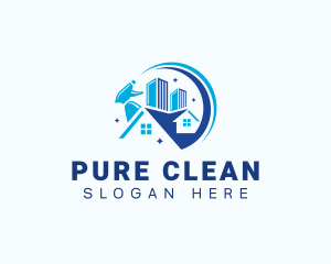 Cleaning Sanitation Maintenance logo design