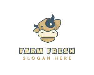 Cartoon Dairy Cow logo design