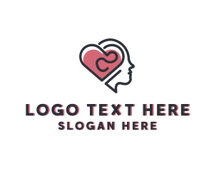 Psychology - Brain Heart Therapy logo design