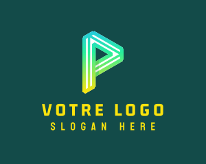 Video Player Letter P Logo