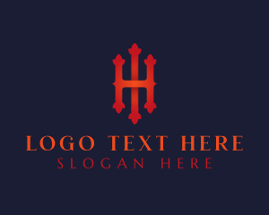 Letter Hi - Medieval Luxury Hotel logo design