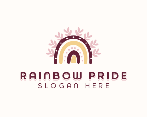 Postpartum Maternal Rainbow logo design