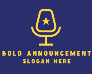 Celebrity Microphone Podcast logo design