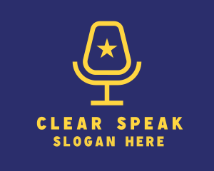 Voice - Celebrity Microphone Podcast logo design