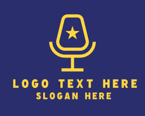 Sing - Celebrity Microphone Podcast logo design
