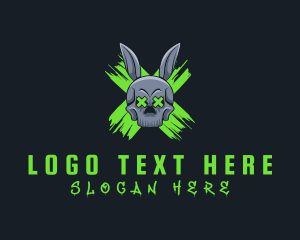 Gaming Graffiti Skull Bunny Logo